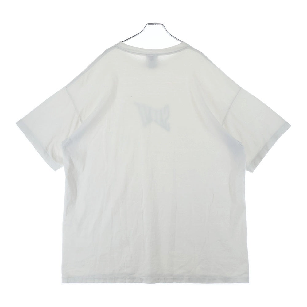 SAINT MICHAEL(セントマイケル) 24SS RIBON SAINT S/S Tee リボンセント クルーネック 半袖 Tシャツカットソー ホワイト SM-YS8-0000-012