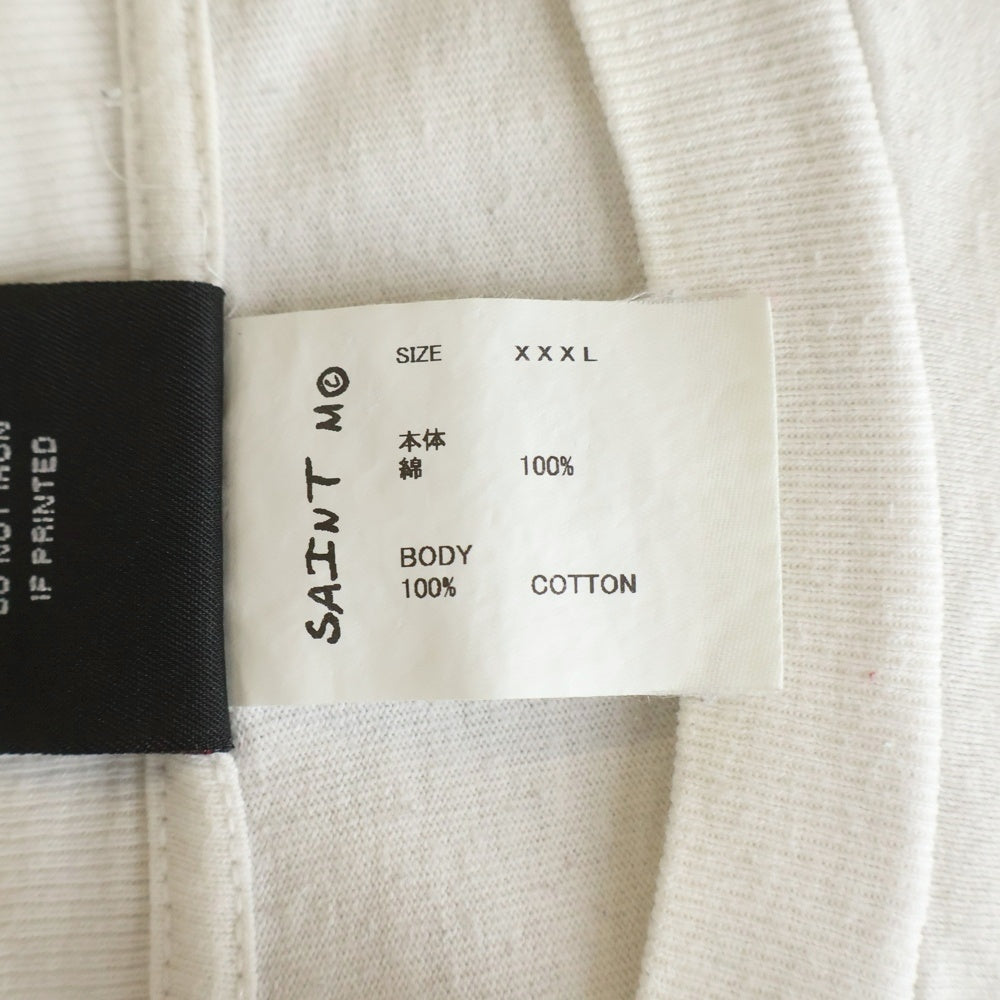 SAINT MICHAEL(セントマイケル) 24SS RIBON SAINT S/S Tee リボンセント クルーネック 半袖 Tシャツカットソー ホワイト SM-YS8-0000-012