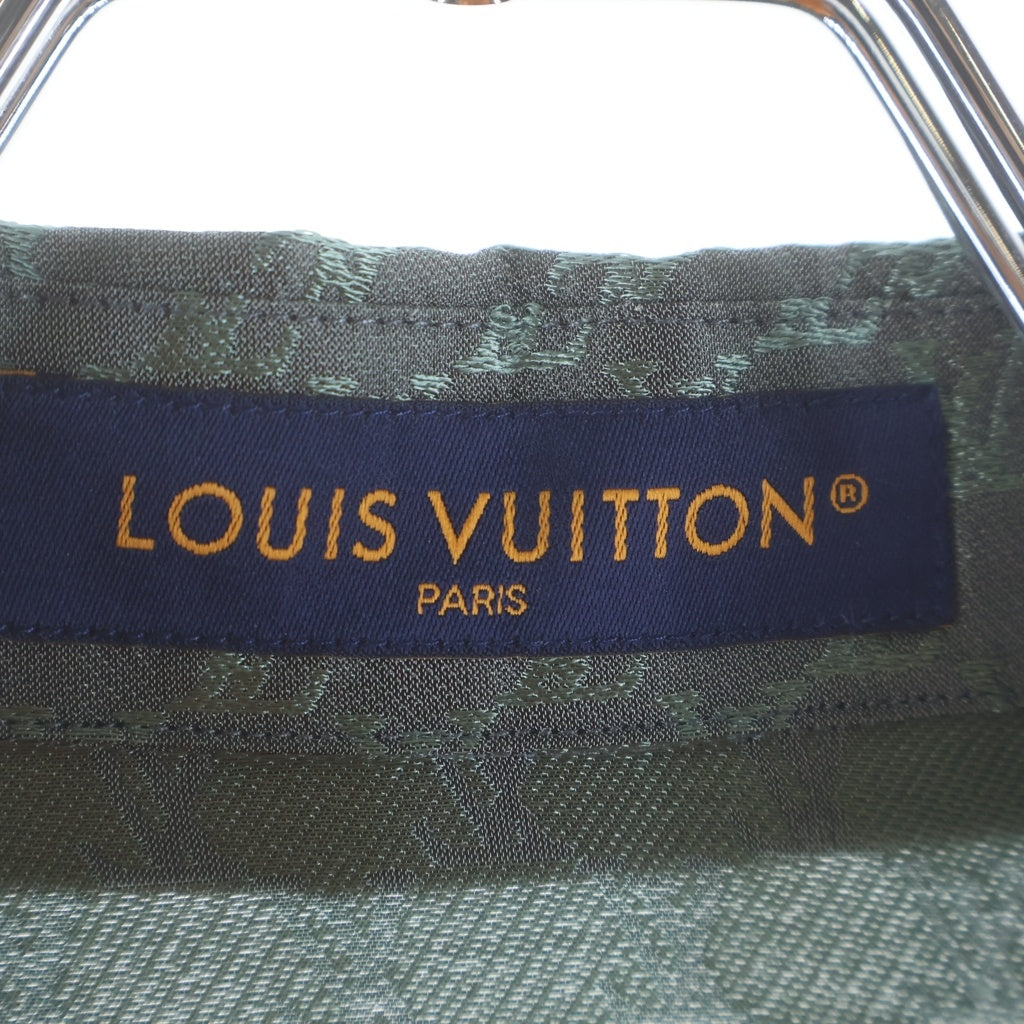 LOUIS VUITTON(ルイヴィトン) 24AW ジャカードモノグラム シルクブレンドオープンカラーシャツ 半袖シャツ グレーRM242MM KSY HRS30W