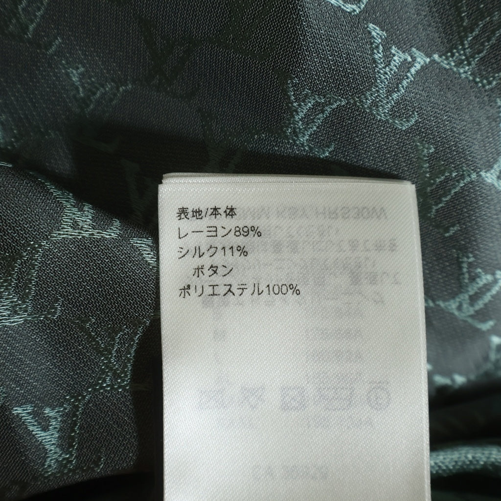 LOUIS VUITTON(ルイヴィトン) 24AW ジャカードモノグラム シルクブレンドオープンカラーシャツ 半袖シャツ グレーRM242MM KSY HRS30W