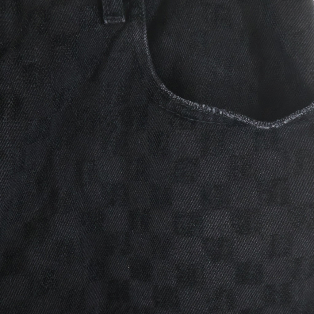 LOUIS VUITTON(ルイヴィトン) 25SS フロックドダミエデニム ワイドレッグパンツ RM251M CCU HSD71W ブラック