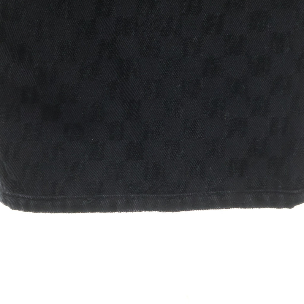 LOUIS VUITTON(ルイヴィトン) 25SS フロックドダミエデニム ワイドレッグパンツ RM251M CCU HSD71W ブラック