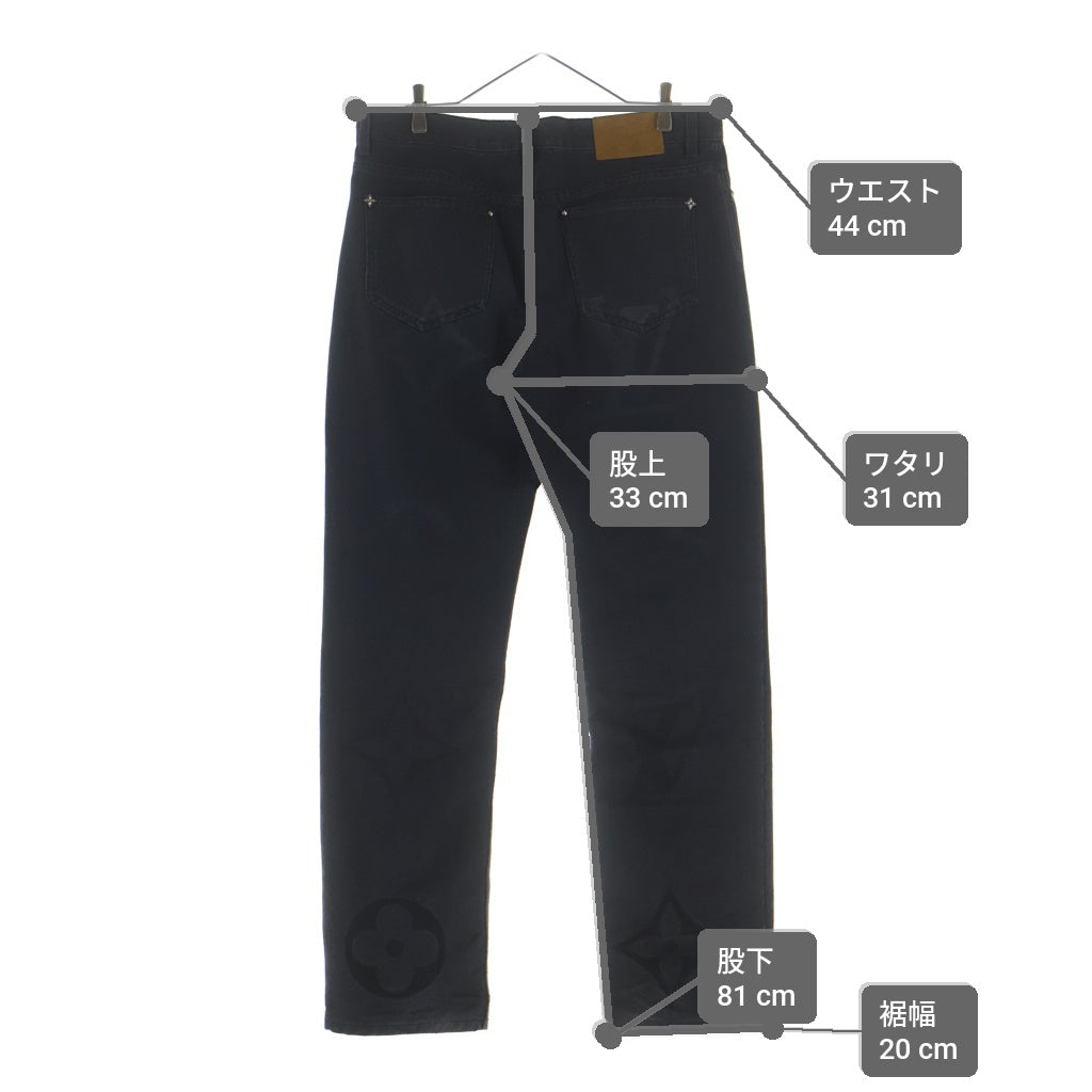 LOUIS VUITTON(ルイヴィトン) 25SS MONOGRAM FLOUR DENIM PANTS モノグラムフラワーデニムパンツ ジーンズ ブラック RM251M9 OWZ HSD15W
