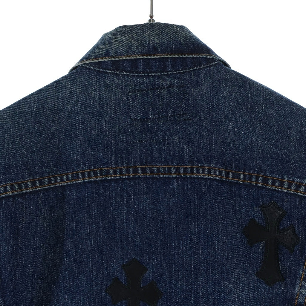 CHROME HEARTS(クロムハーツ) ×LEVI'S クロスパッチ付 デニムジャケット クロスボールボタン インディゴ