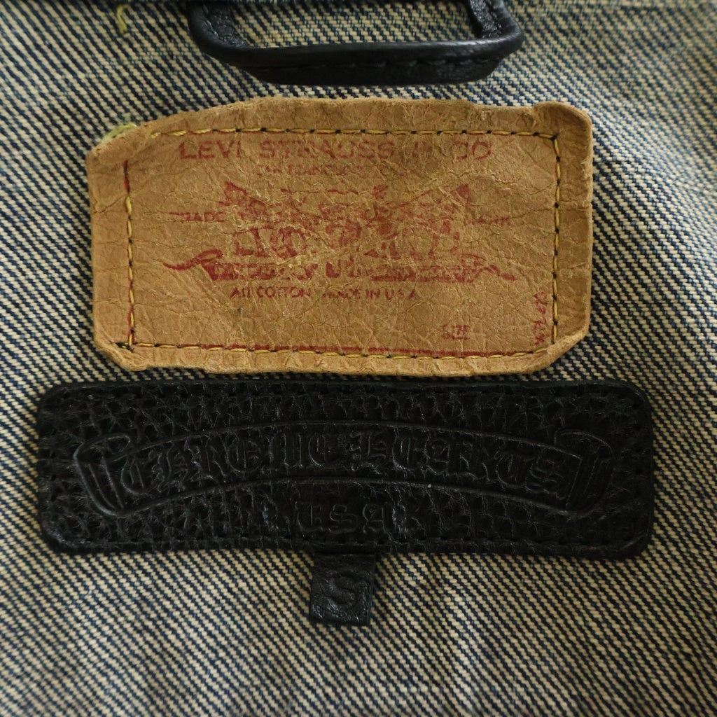 CHROME HEARTS(クロムハーツ) ×LEVI'S クロスパッチ付 デニムジャケット クロスボールボタン インディゴ