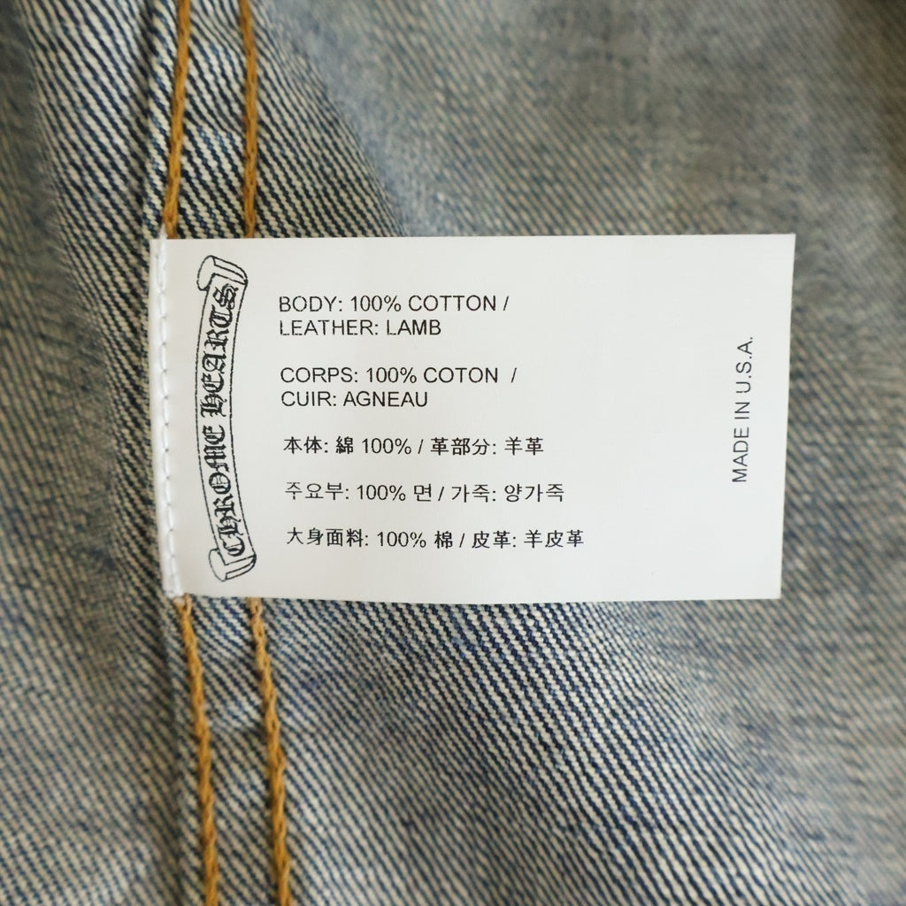 CHROME HEARTS(クロムハーツ) ×LEVI'S クロスパッチ付 デニムジャケット クロスボールボタン インディゴ