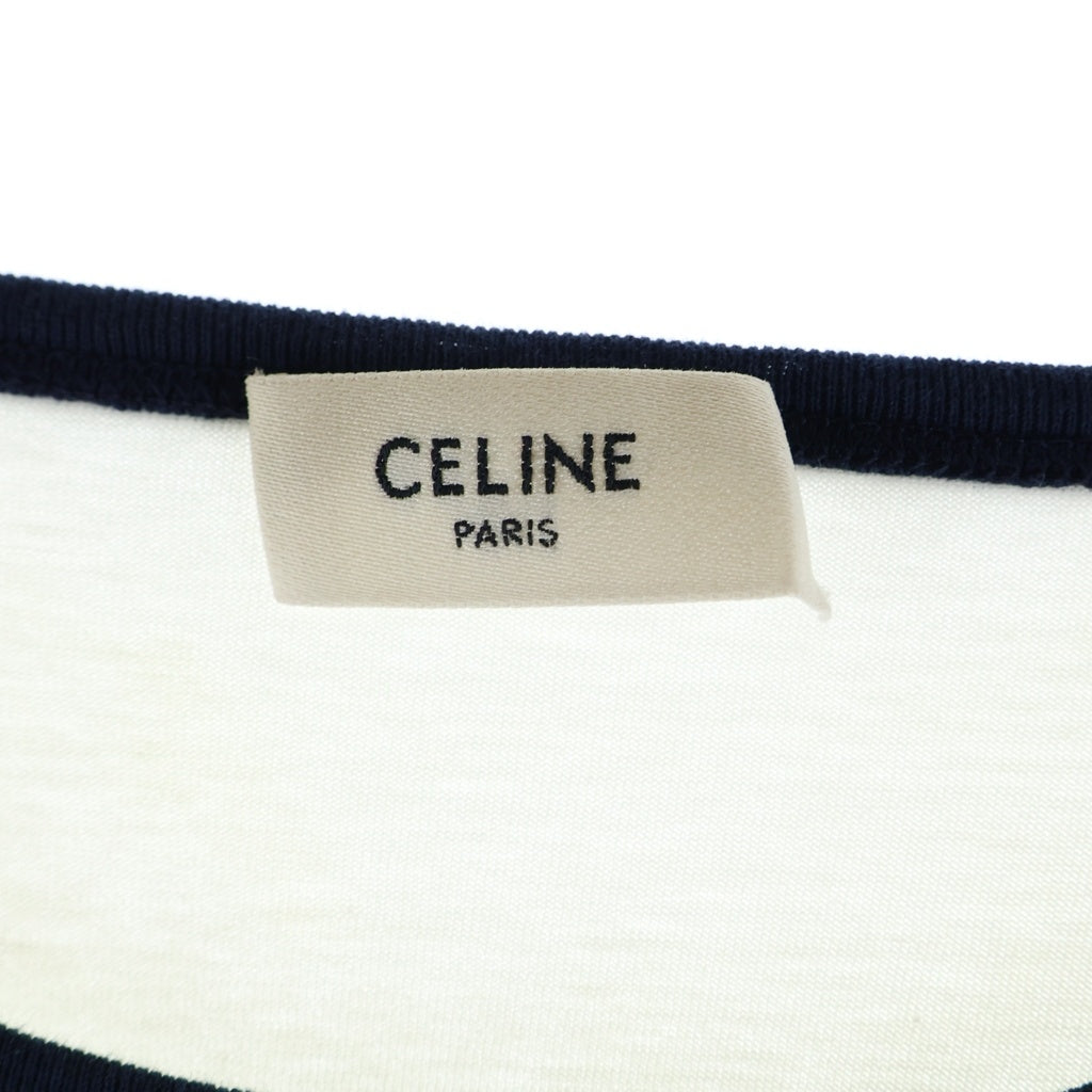 CELINE(セリーヌ) トリオンフ ロゴプリント クラシック クルーネック半袖Tシャツ カットソー 2X872671Q ホワイト レディース