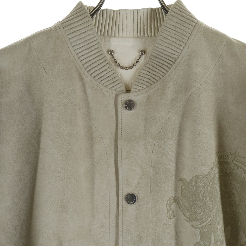LOUIS VUITTON(ルイヴィトン) 17SS モチーフ ラムレザースエード ブルゾン チャップマンブラザーズ ベージュ RM171M KPG HBL06W