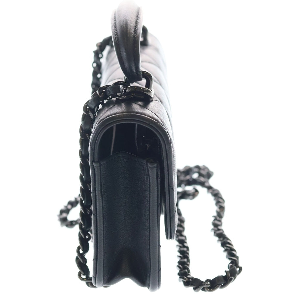 CHANEL(シャネル) マトラッセフラップフォンケース チェーンショルダーバックブラック AP3226 レディース