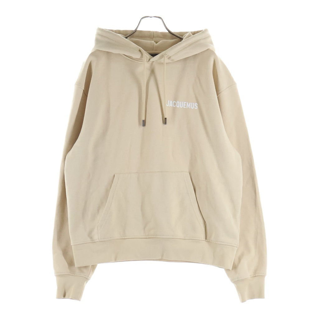 JACQUEMUS(ジャックムス) ロゴプリント スウェットプルオーバーフーディ パーカー ベージュ 226JS210ー2120ー130 レディース