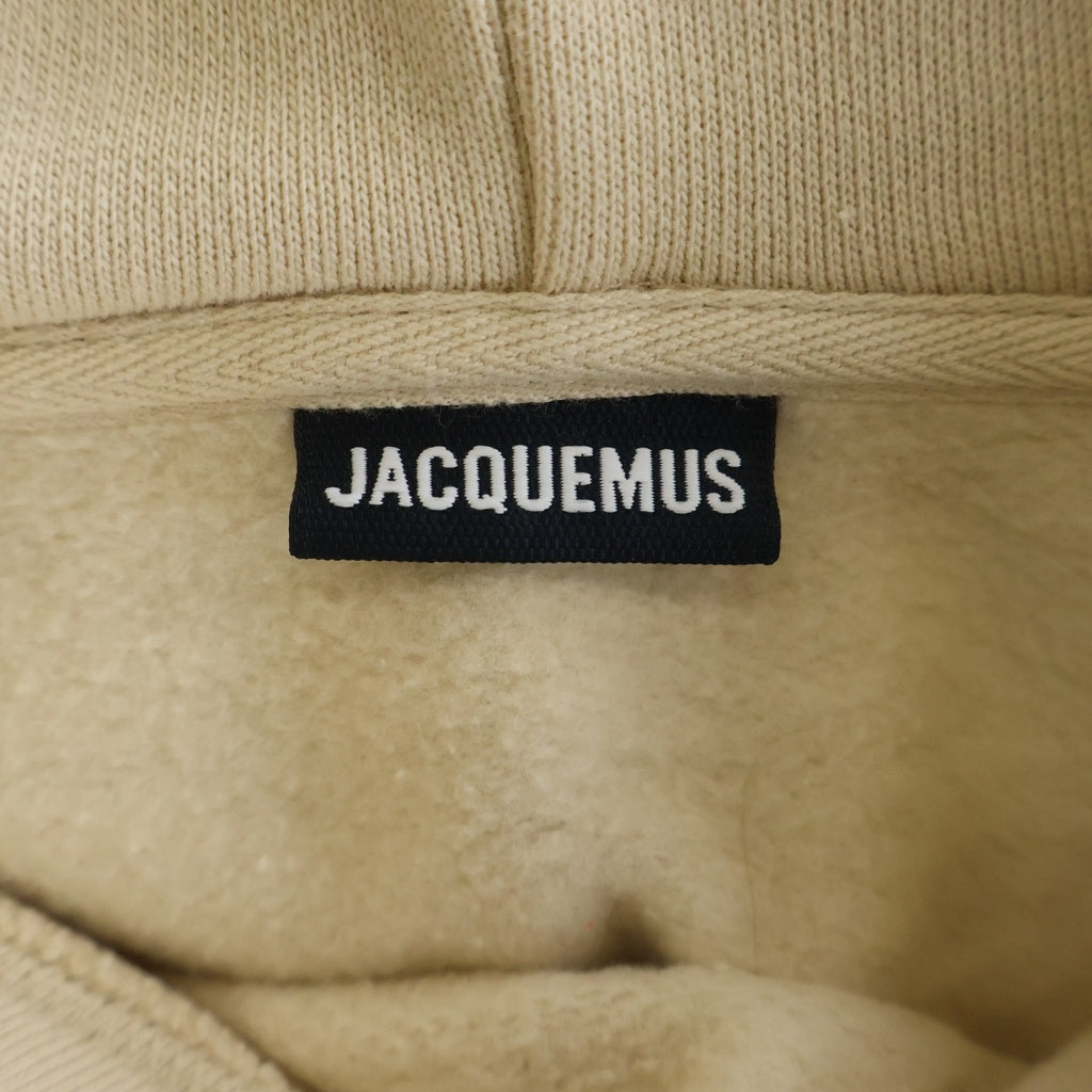 JACQUEMUS(ジャックムス) ロゴプリント スウェットプルオーバーフーディ パーカー ベージュ 226JS210ー2120ー130 レディース