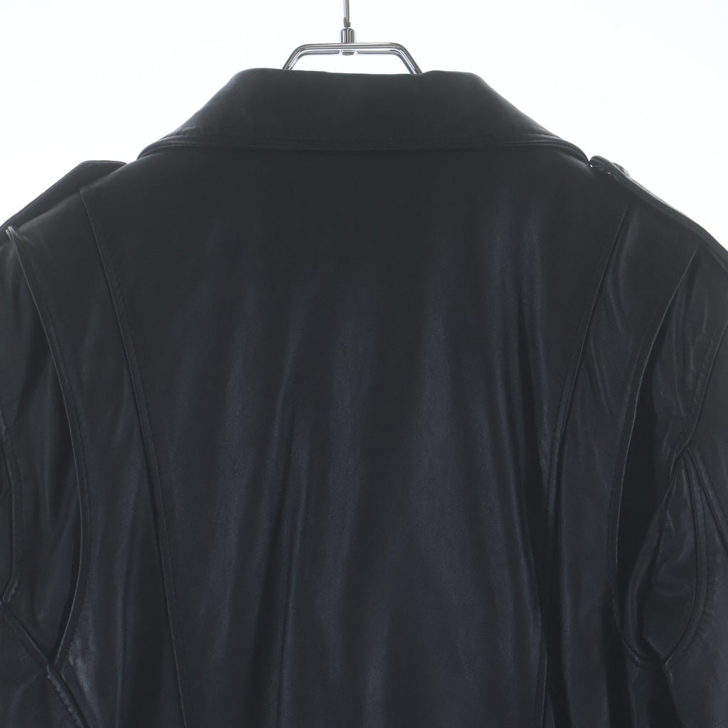 CELINE(セリーヌ) 19SS CLASSIC BIKER IN CALFSKIN クラシック バイカー ダブルカーフスキンライダース ジャケット ブラック 2E058297D