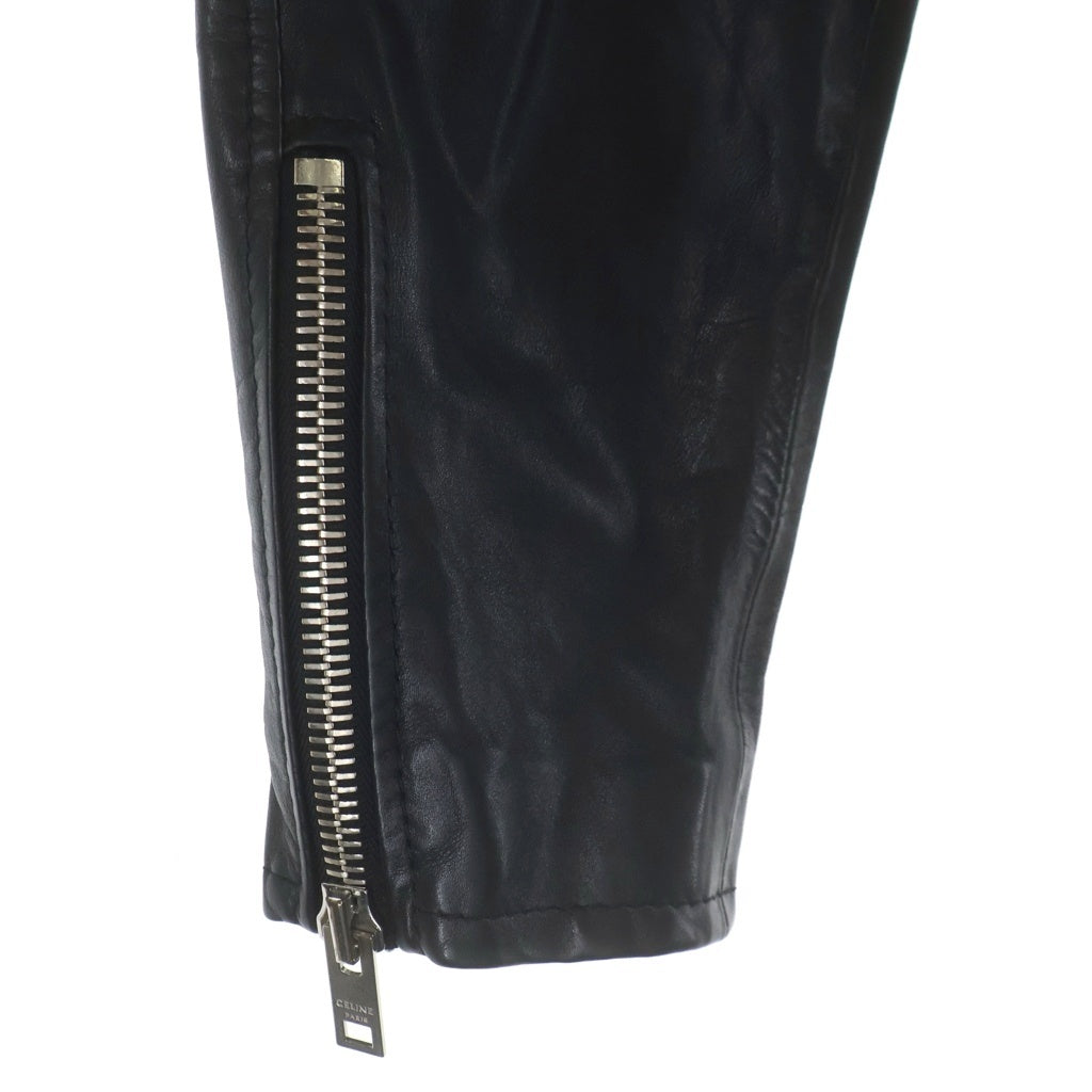 CELINE(セリーヌ) 19SS CLASSIC BIKER IN CALFSKIN クラシック バイカー ダブルカーフスキンライダース ジャケット ブラック 2E058297D