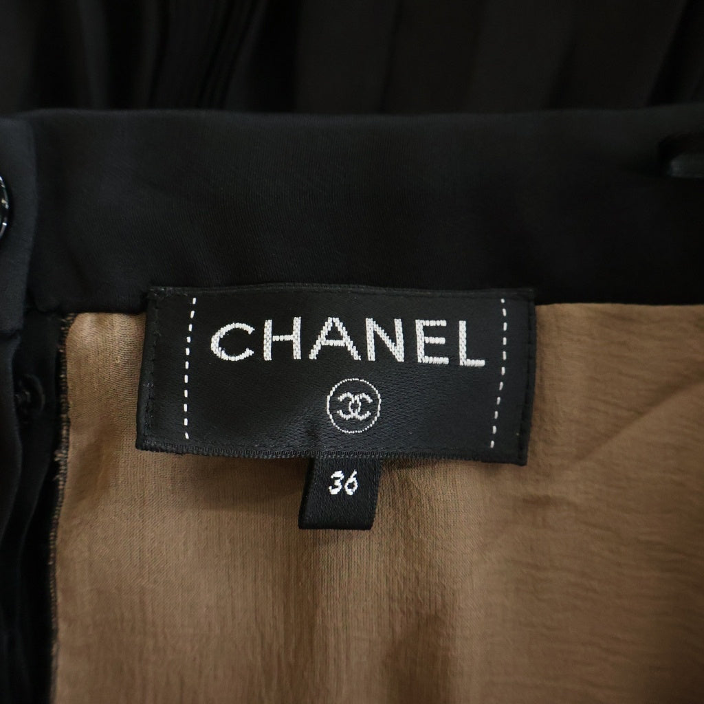 CHANEL(シャネル) ココマークデザインプリーツミニスカート P73180V62747 ブラック レディース