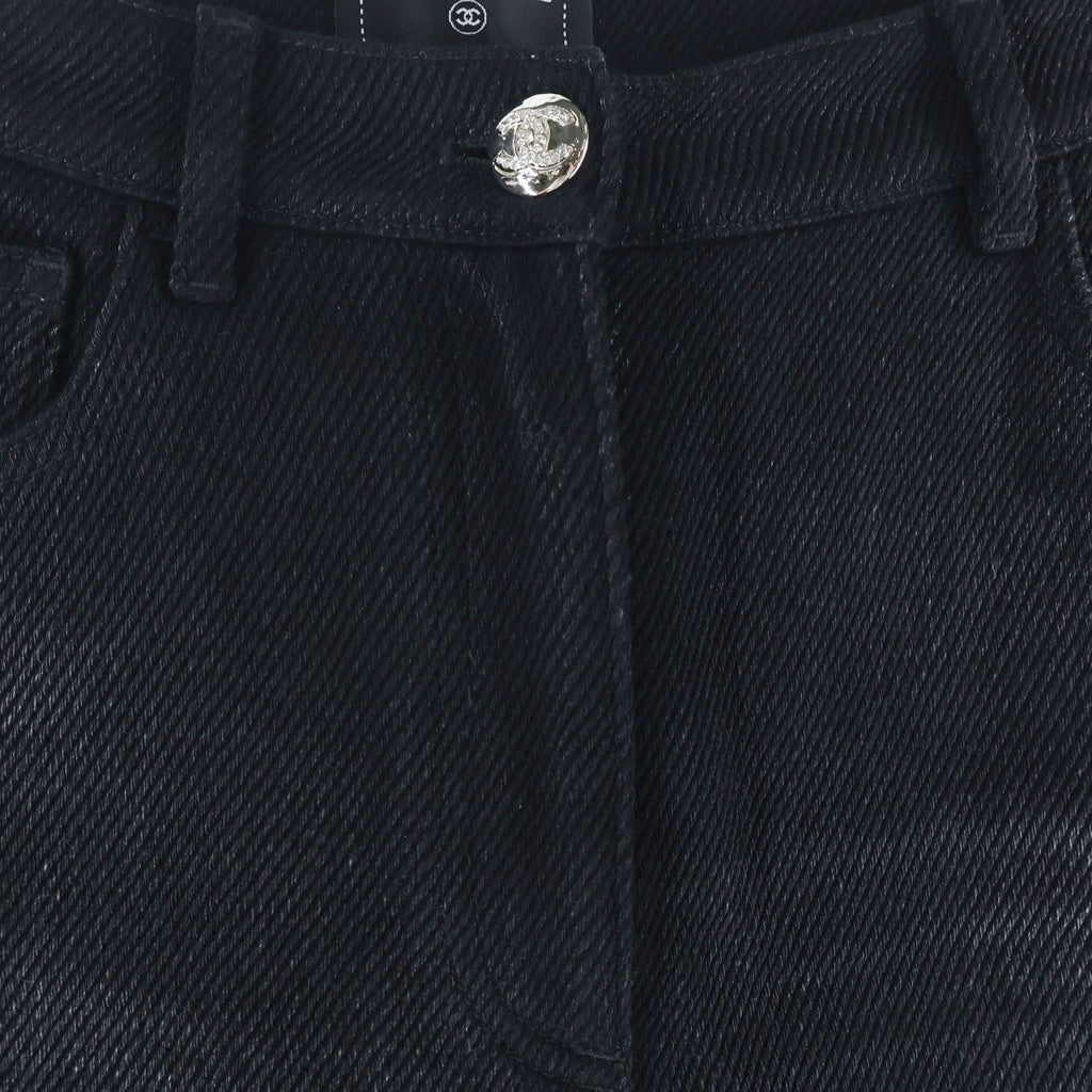 CHANEL(シャネル) パッチムートンパッチデニムパンツ ブラック P77359V70176 レディース