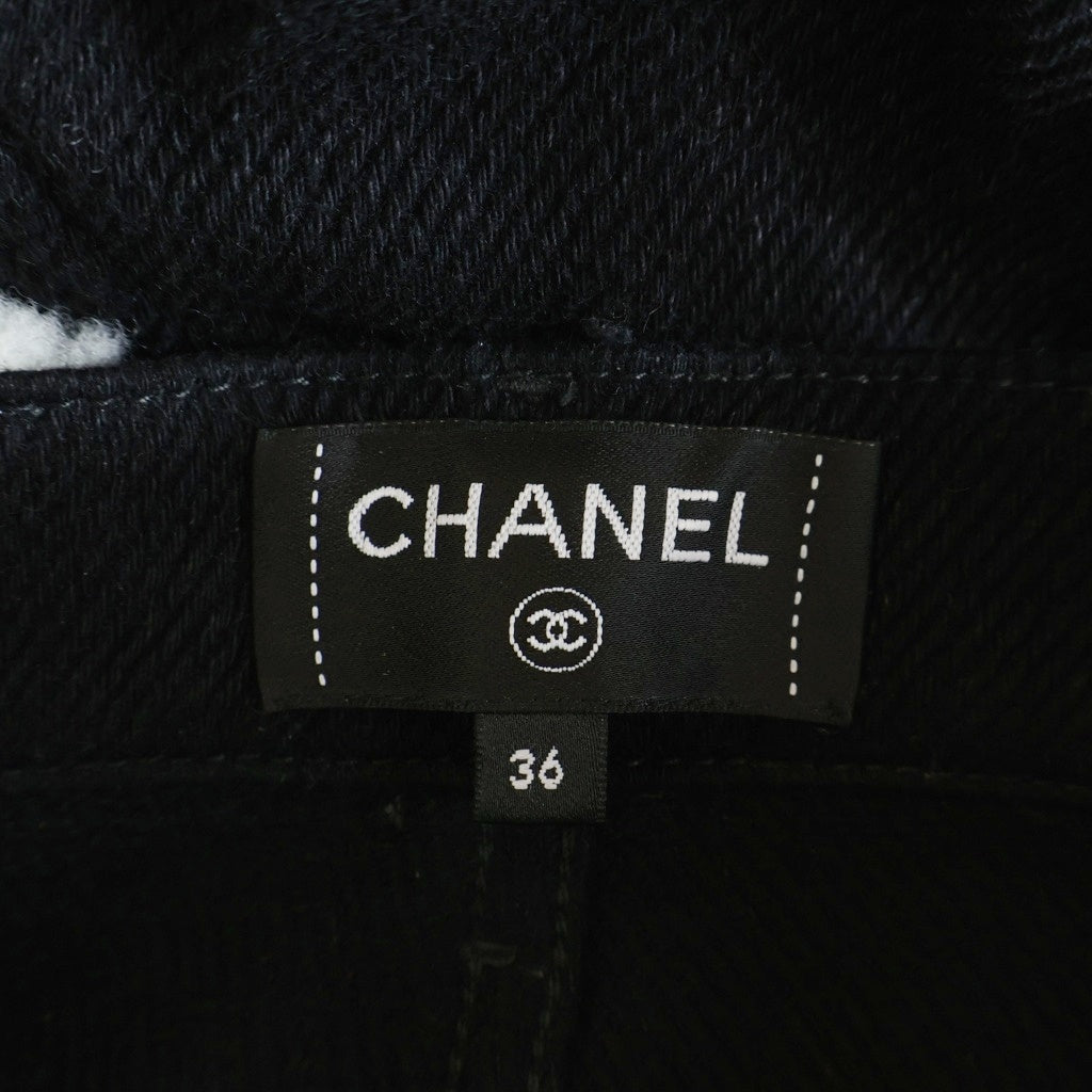 CHANEL(シャネル) パッチムートンパッチデニムパンツ ブラック P77359V70176 レディース