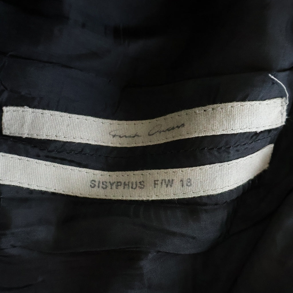 Rick Owens(リックオウエンス) 18AW Drawstring Cropped Leather Pants ドローストーリングクロップドレザーパンツ RU18F1395-LBG ブラック
