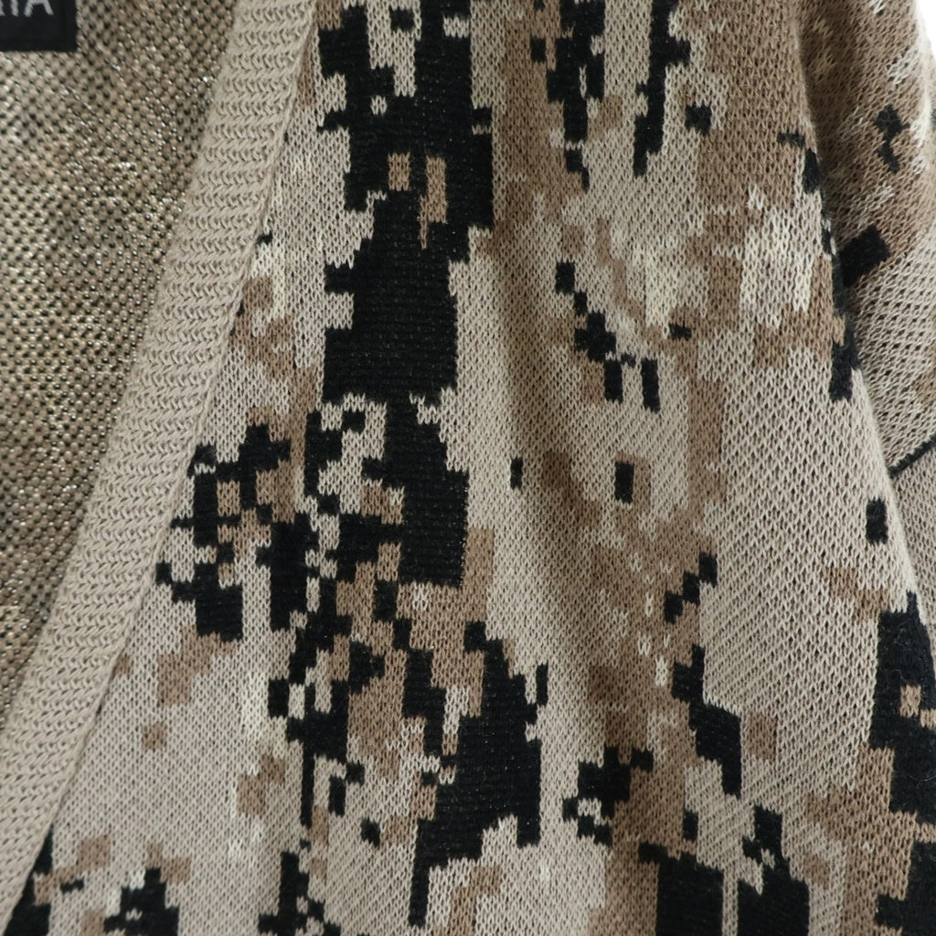 WACKO MARIA(ワコマリア) 26SS DIGTALCAMO JACQUARD CADIGAN デジタルカモシャガードカーディガン ベージュ 26SS-WMK-KN12