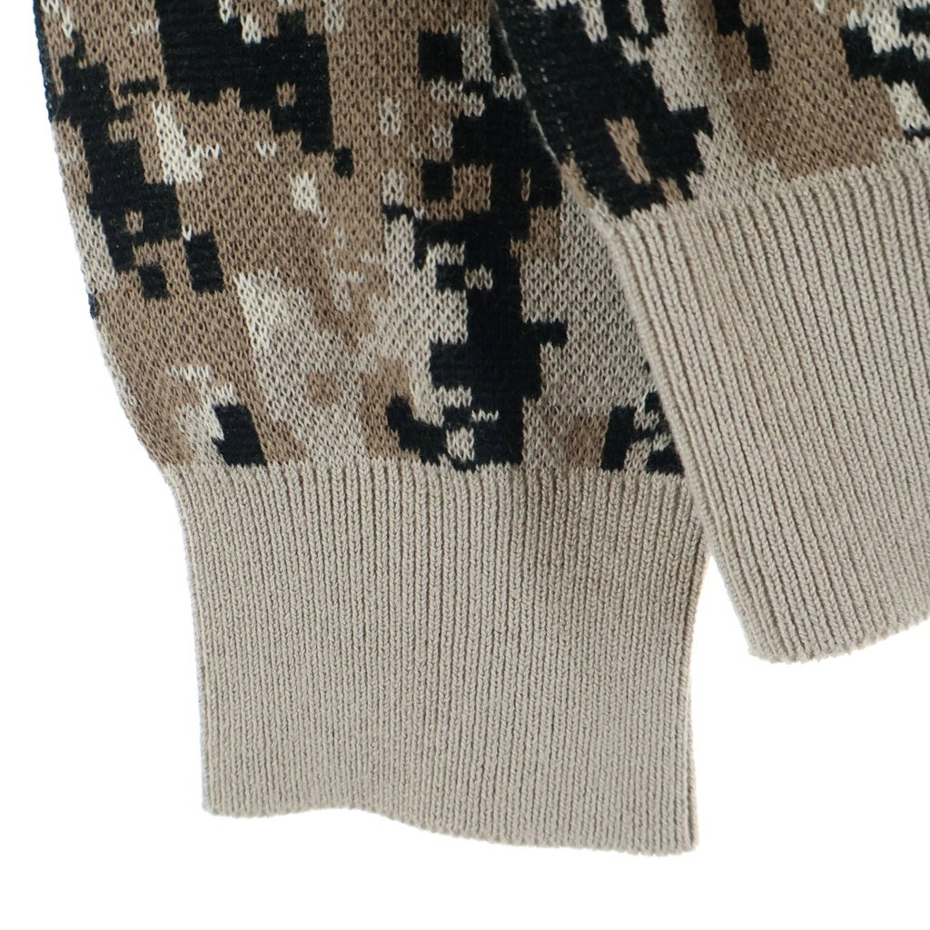 WACKO MARIA(ワコマリア) 26SS DIGTALCAMO JACQUARD CADIGAN デジタルカモシャガードカーディガン ベージュ 26SS-WMK-KN12