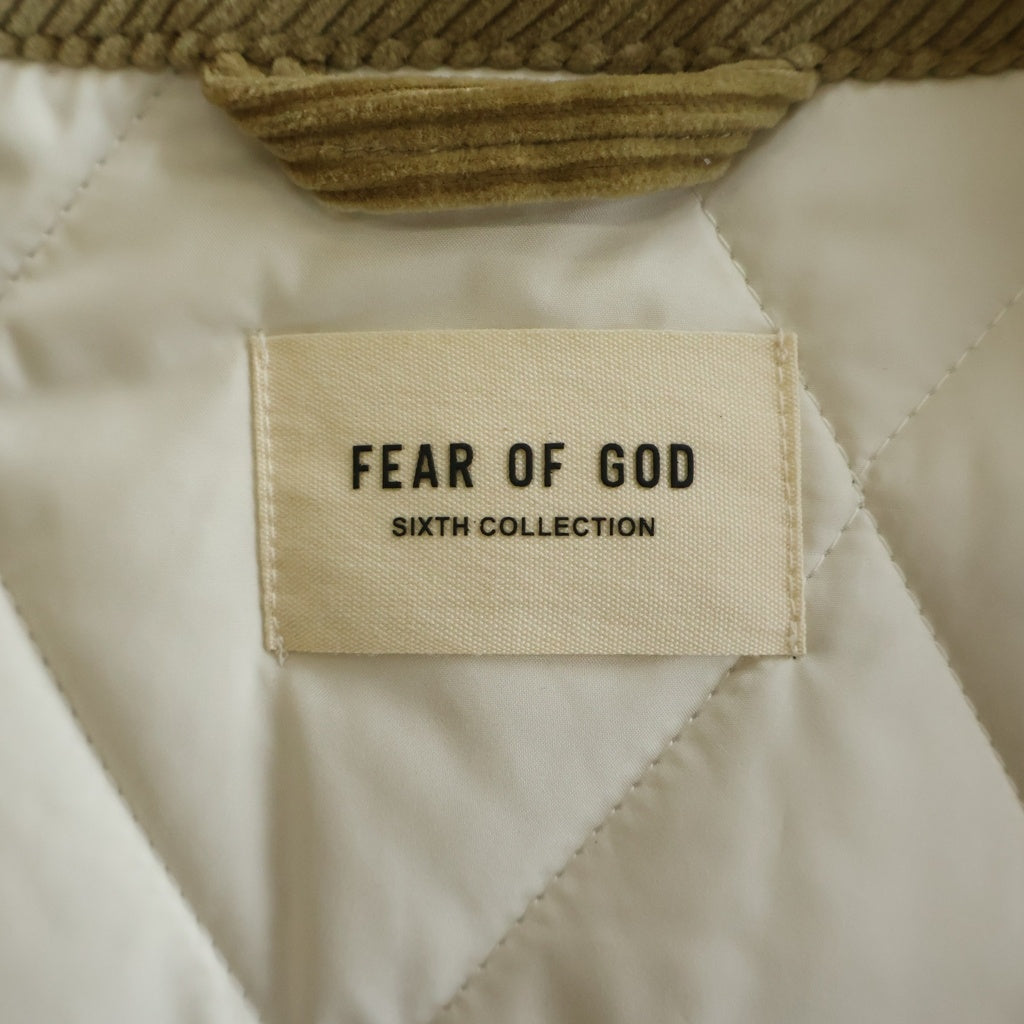 FEAR OF GOD(フィアオブゴッド) ノースリーブ コーデュロイコットンベスト ブラウン