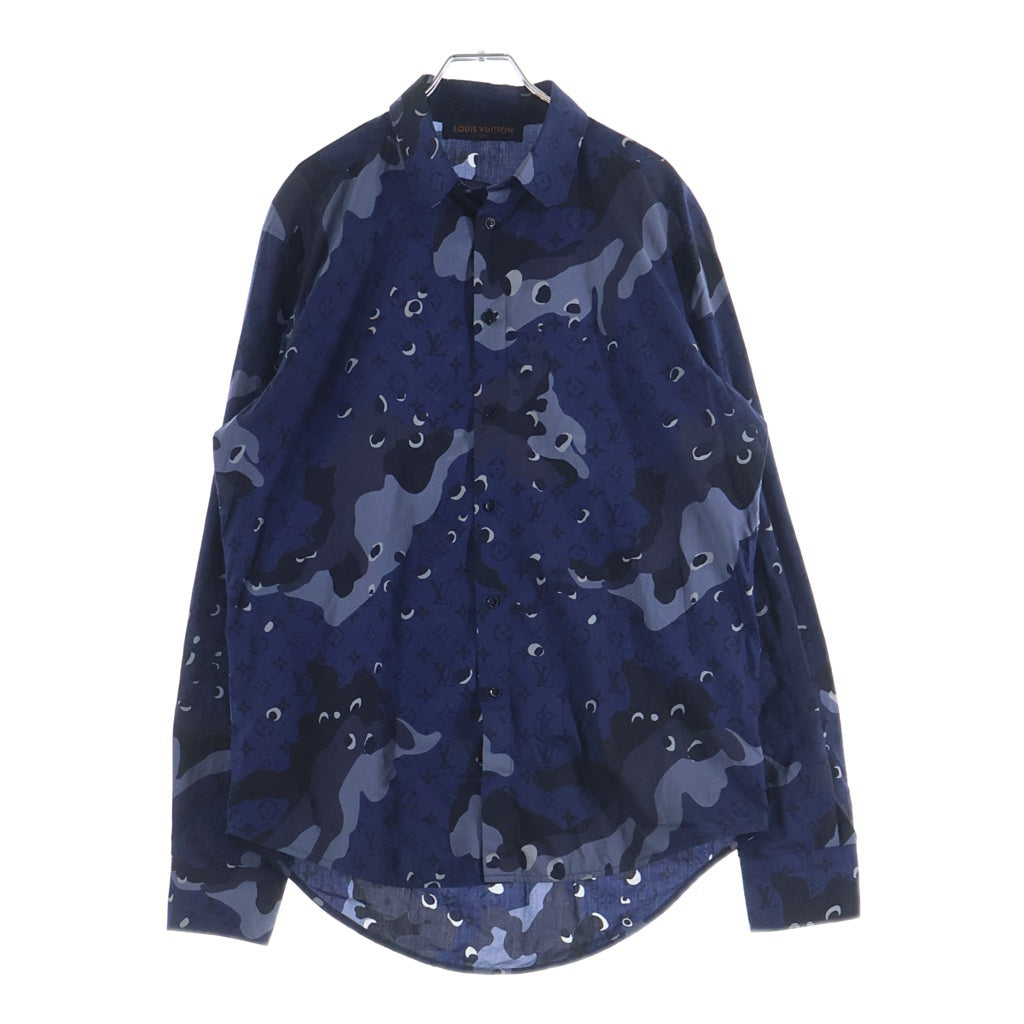 LOUIS VUITTON(ルイヴィトン) 20SS カモDNAオセアンモノグラム長袖シャツ ブルー RM201M TKJ HIS07W