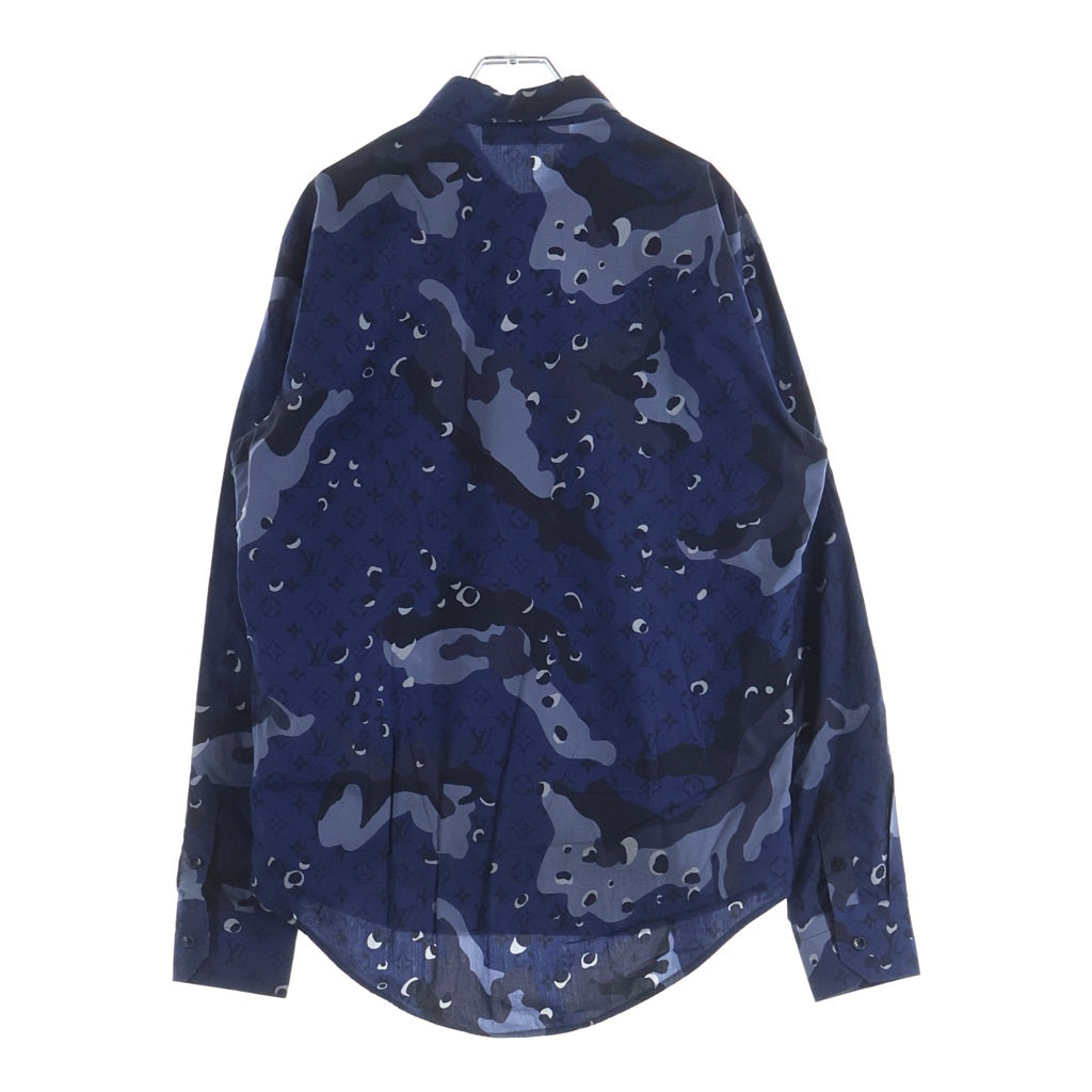 LOUIS VUITTON(ルイヴィトン) 20SS カモDNAオセアンモノグラム長袖シャツ ブルー RM201M TKJ HIS07W