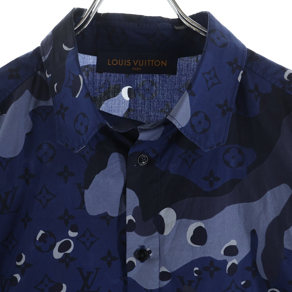 LOUIS VUITTON(ルイヴィトン) 20SS カモDNAオセアンモノグラム長袖シャツ ブルー RM201M TKJ HIS07W