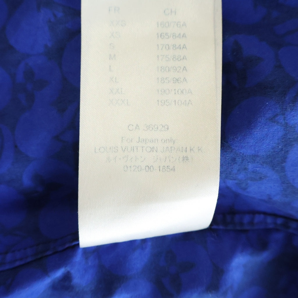 LOUIS VUITTON(ルイヴィトン) 19AW パーフォレーテッド モノグラムパターン DNA レギュラーカラー 長袖シャツ ブルー RM192M ORS HHS20W