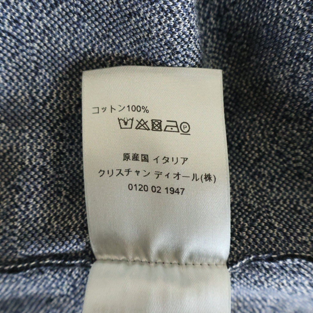DIOR(ディオール) 20SS Oblique Overshirt 総柄オブリークロゴ 長袖コットンシャツ グレー/ネイビー 023M550AT099