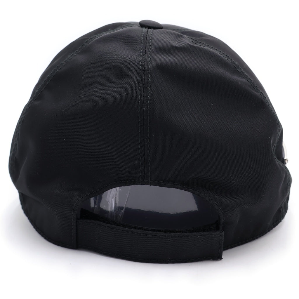PRADA(プラダ) Re Nylon BASEBALL CAP リナイロン トライアングルロゴプレート ベースボールキャップ 帽子 ブラック 1HC274