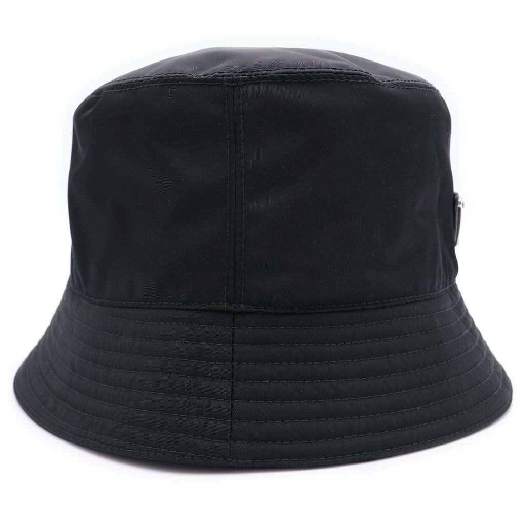 PRADA(プラダ) Re Nylon CAP リナイロン トライアングルロゴプレート バケットハット 帽子 ブラック 2HC137