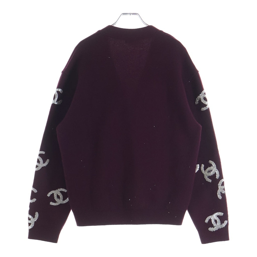 CHANEL(シャネル) アンサンブル グリッターココマークカシミアカーディガン レッド P72997K10494 レディース