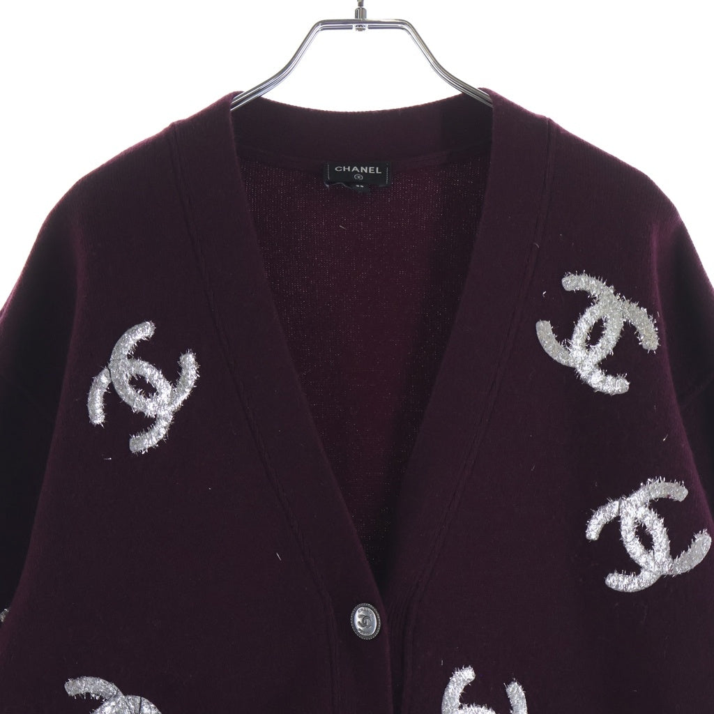 CHANEL(シャネル) アンサンブル グリッターココマークカシミアカーディガン レッド P72997K10494 レディース