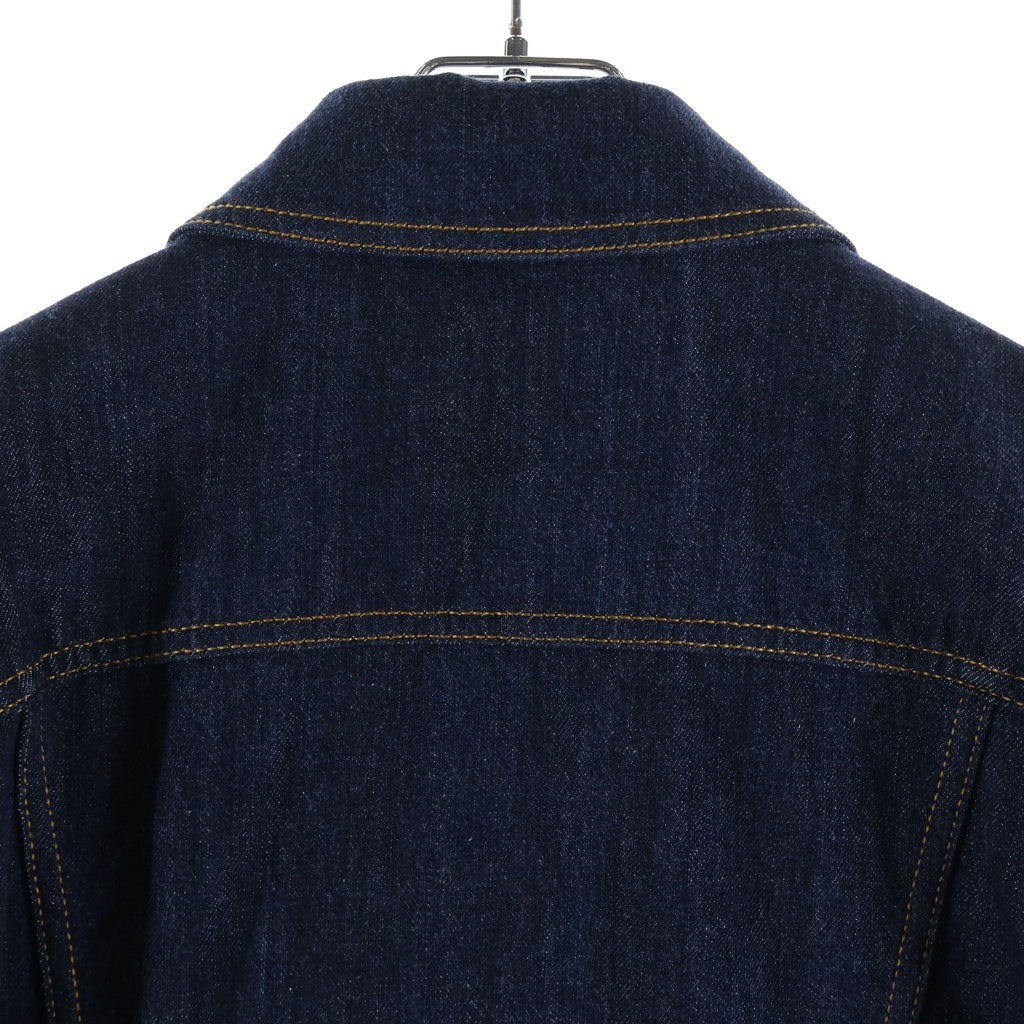 Alexander McQueen(アレキサンダーマックイーン) CROPPED DENIM JACKET レザー レースアップ クロップド デニムジャケット レディース インディゴ 790148