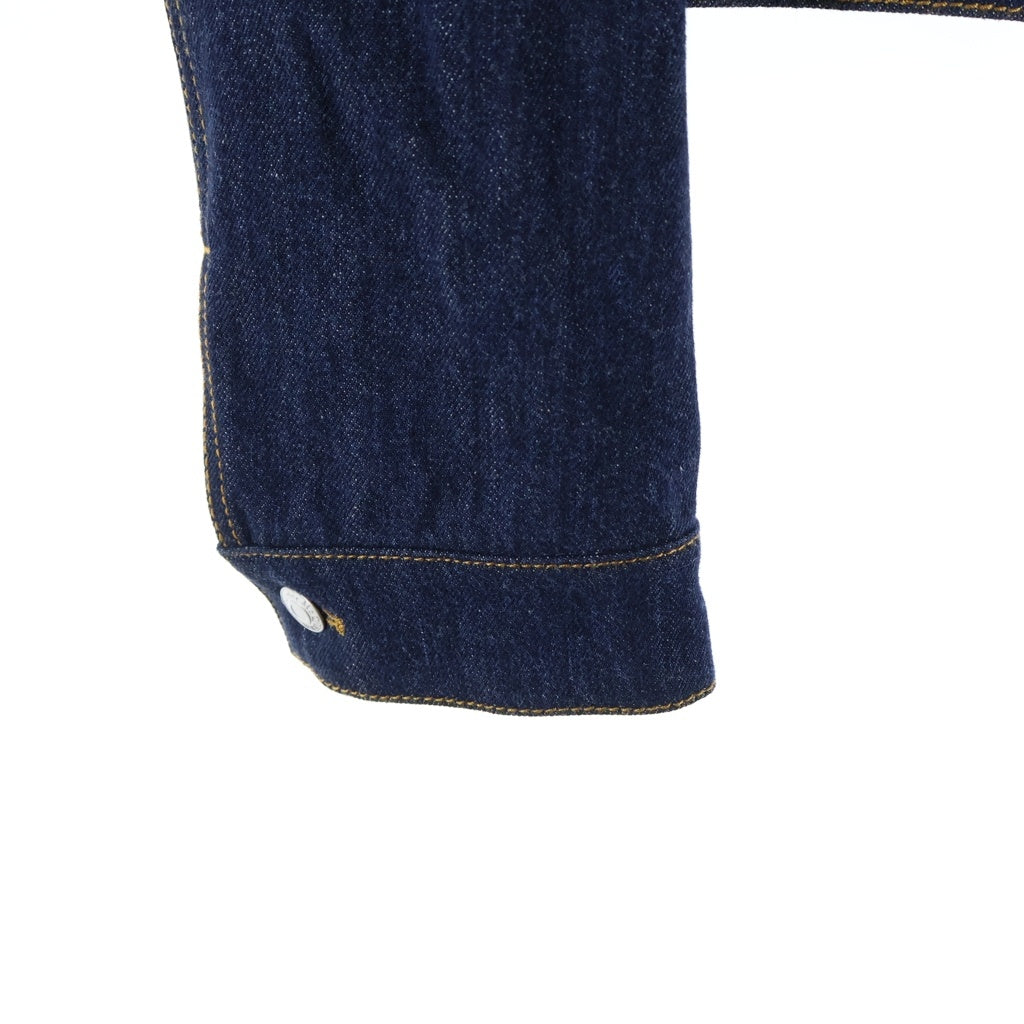 Alexander McQueen(アレキサンダーマックイーン) CROPPED DENIM JACKET レザー レースアップ クロップド デニムジャケット レディース インディゴ 790148