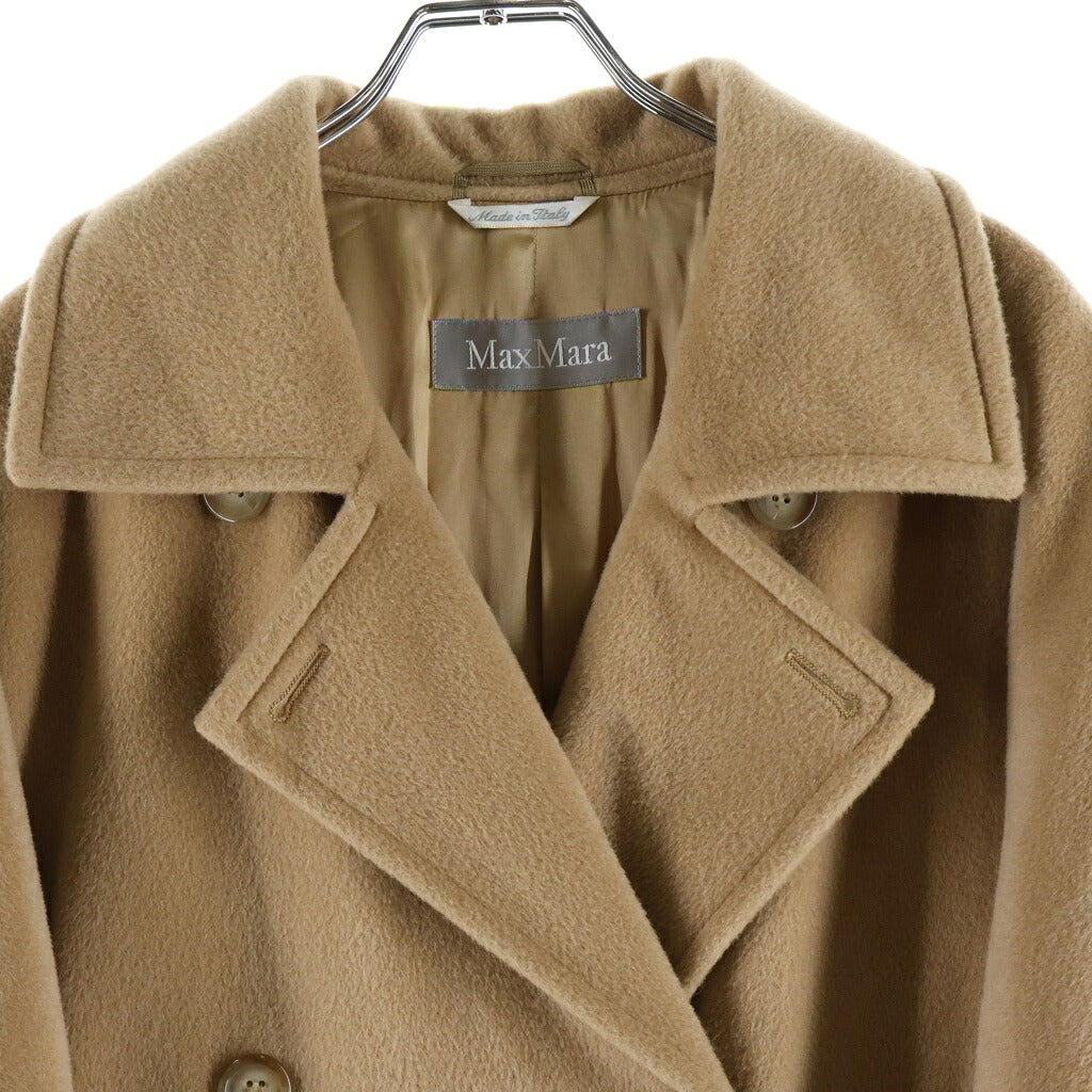Max Mara(マックスマーラ) ダブルブレスト ロングコート レディース 銀タグ キャメル