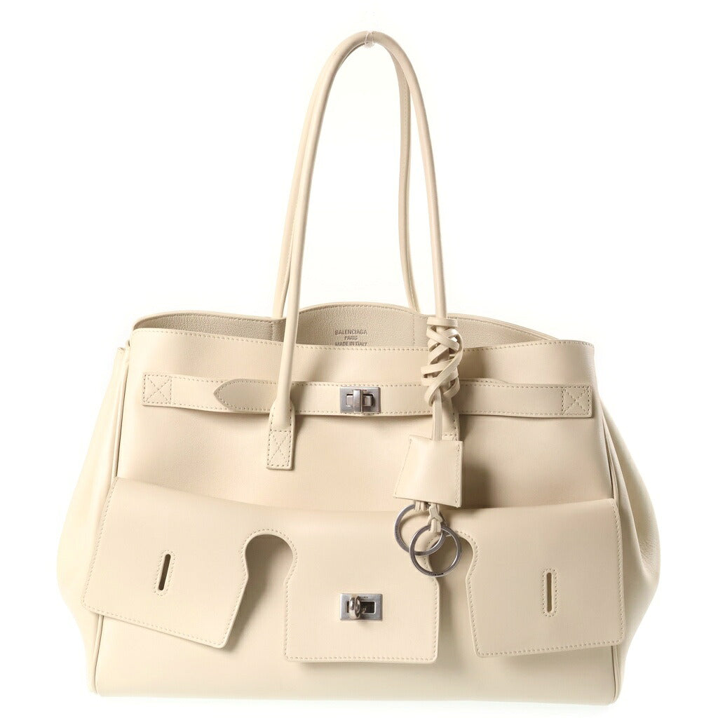 BALENCIAGA(バレンシアガ) Bel Air Carry All ベルエアキャリーオールミディアム2WAYハンドショルダーバッグ ホワイト805481 805481