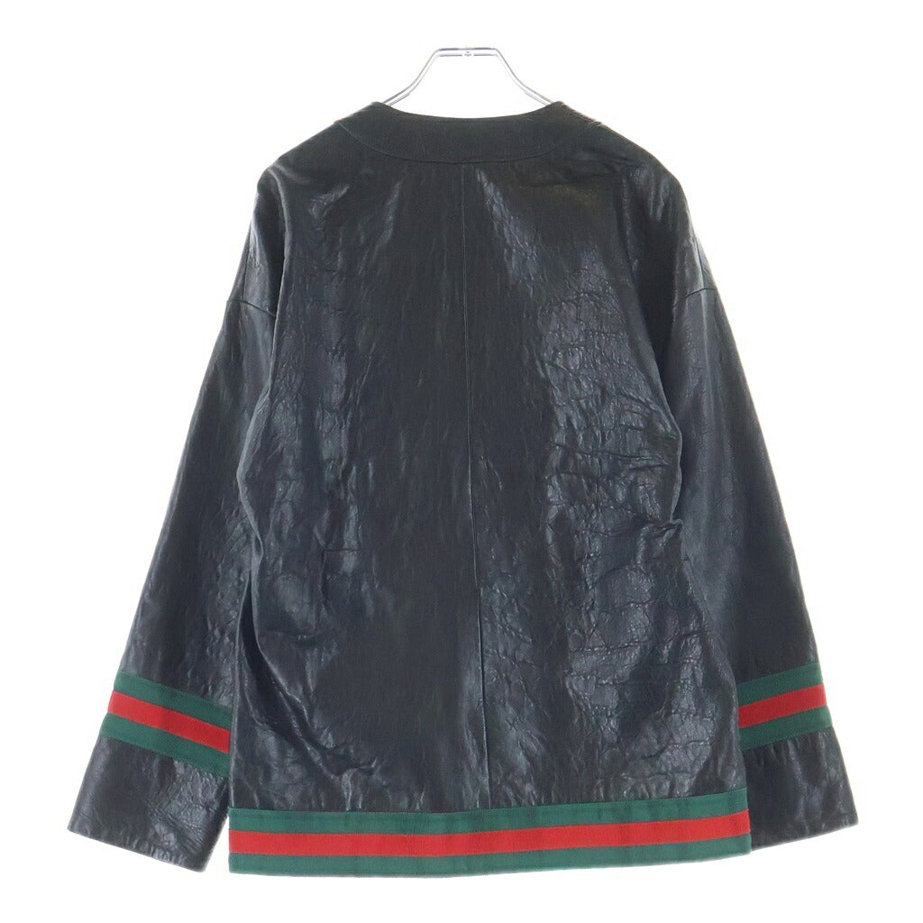 GUCCI(グッチ) シェリーラインレザージャケット ブラック レディース 547357 XN681
