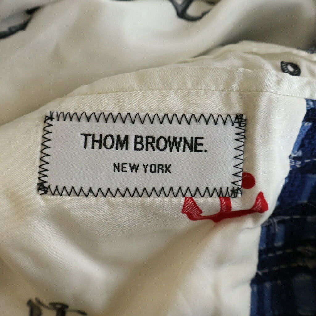 THOM BROWNE(トムブラウン) デニムツイードシャツジャケット ブルー MJO165AF0294