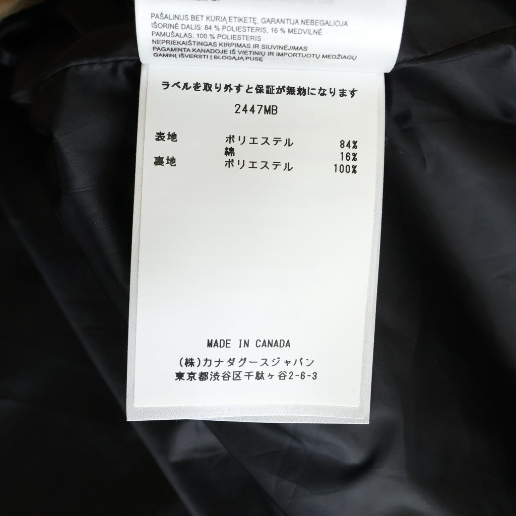 CANADA GOOSE(カナダグース) Burnaby Chore Coat Black Label バーナビー チョアコート ブラックレーベル 2447MB ブラック