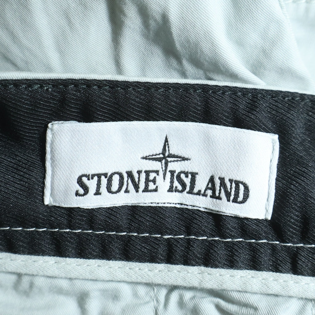 STONE ISLAND(ストーンアイランド) Single Pocket Gabardine Cargo Pant シングルポケット ギャバジン カーゴパンツ ライトグレー 771531410