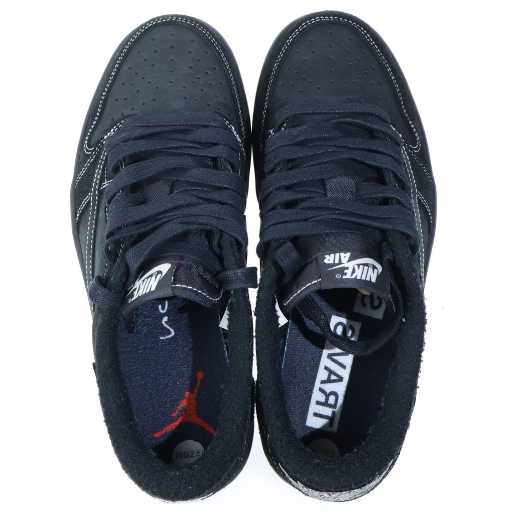 NIKE(ナイキ) ×TRAVIS SCOTT AIR JORDAN 1 LOW OG SP BLACK PHANTOM DM7866-001 エアジョーダン1 ブラックファントム ローカットスニーカー ブラック US8/26.0cm