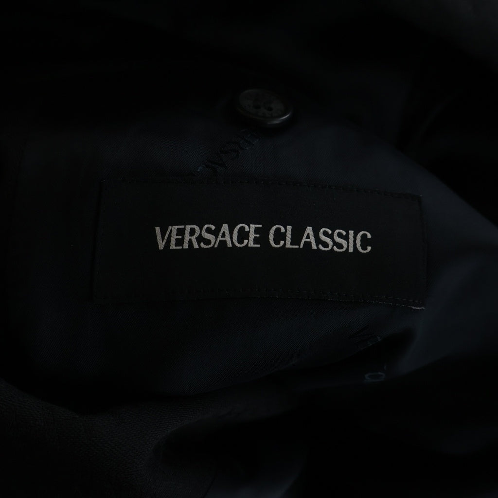 VERSACE(ヴェルサーチ) セットアップスーツ ウール 3B テーラードジャケット スラックスパンツ ブラック 28V1TC