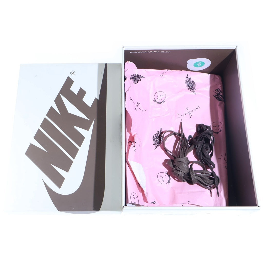 NIKE(ナイキ) ×TRAVIS SCOTT AIR JORDAN 1 LOW OG SP VELVET BROWN DM7866-202 トラヴィススコット エアジョーダン1 ベルベットブラウン ローカットスニーカー US9/27.0cm