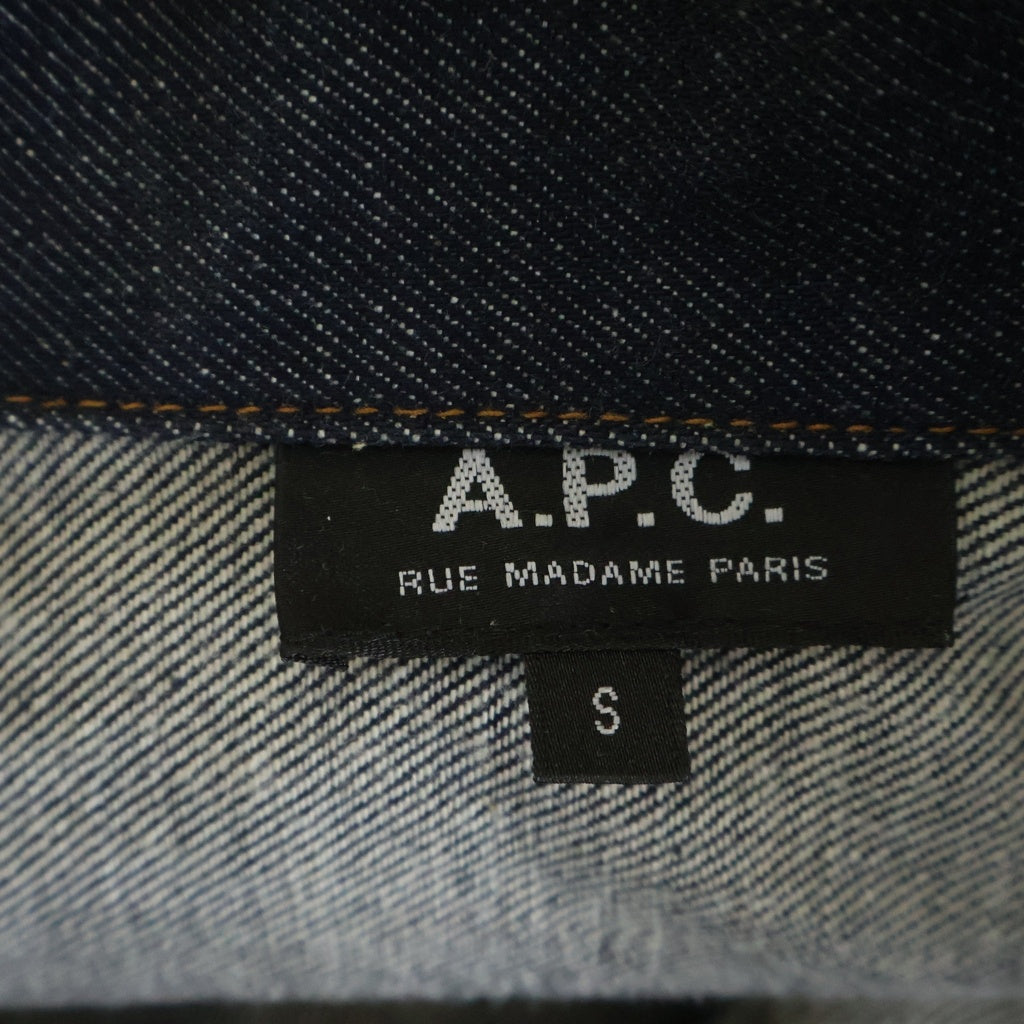 A.P.C(アーペーセー) DENIM BRUT VESTE JEAN JPS リジット 1stタイプ デニムトラッカージャケット インディゴ 25212-1-30301