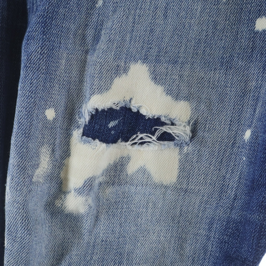 DSQUARED2(ディースクエアード) 19AW Sexy Twist Jean ウォッシュ加工 ボタンフライダメージデニムスキニーパンツ インディゴ S71LB0683 S30342
