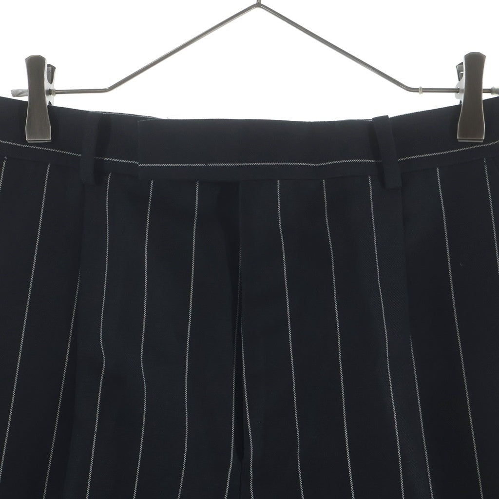 WACKO MARIA(ワコマリア) 24SS STRIPED DOUBLE PLEATED TROUSERS PANTS 24SS-WMP-TR2 ストライプ ダブルプリーツ トラウザーズパンツ ネイビー
