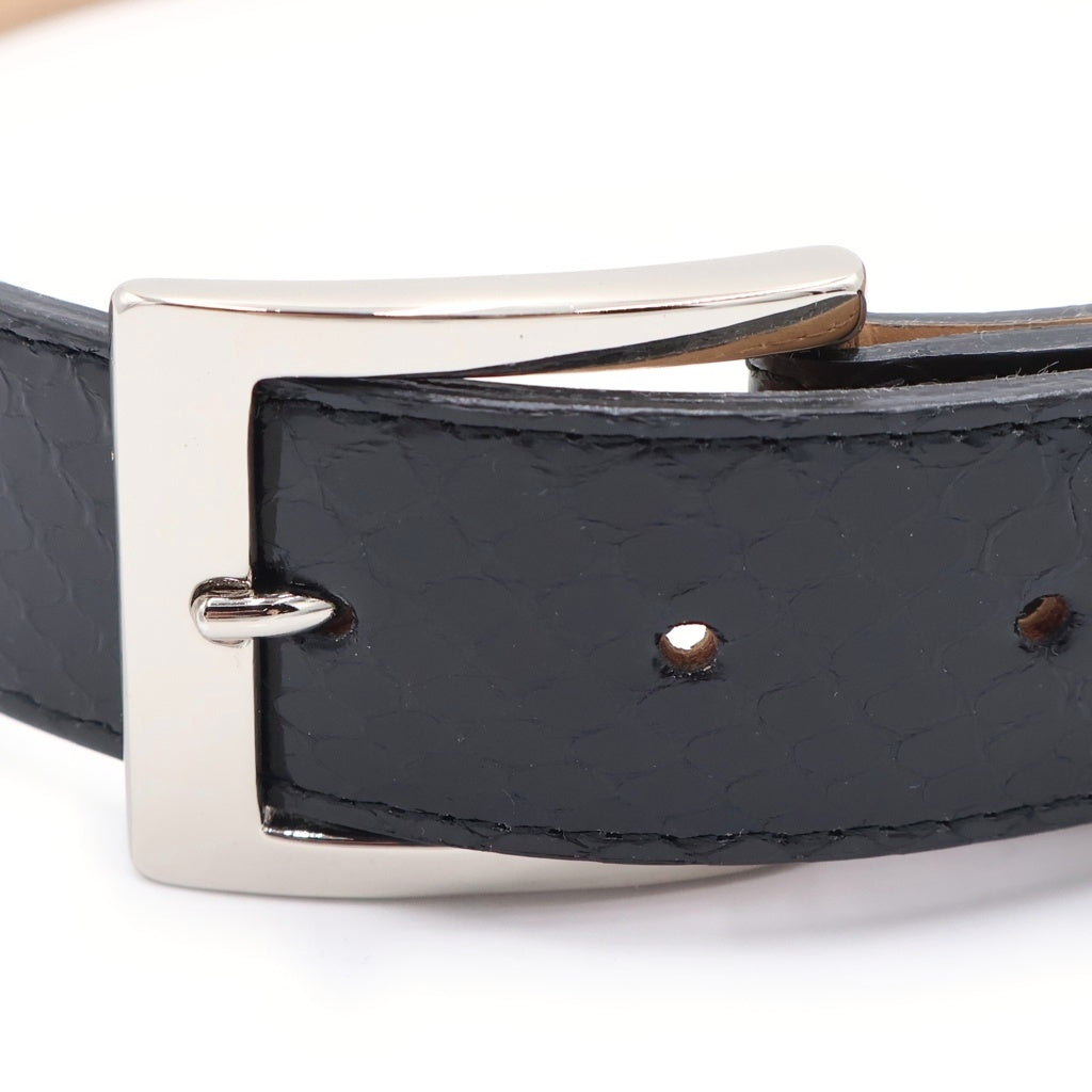 WACKO MARIA(ワコマリア) PYTHON LEATHER BELT パイソンレザーベルト ブラック