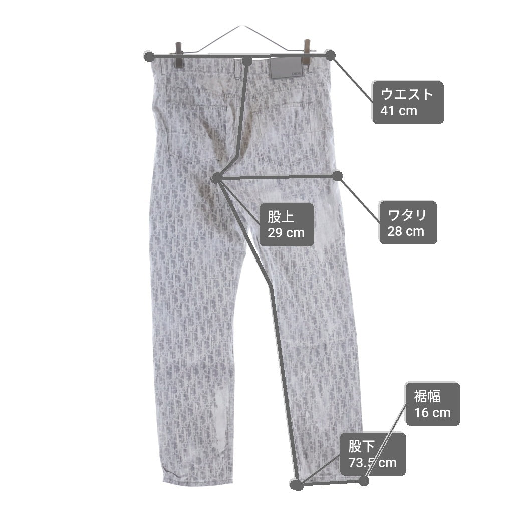 DIOR(ディオール) 21AW オブリーク総柄デニムパンツ 193D011DY503