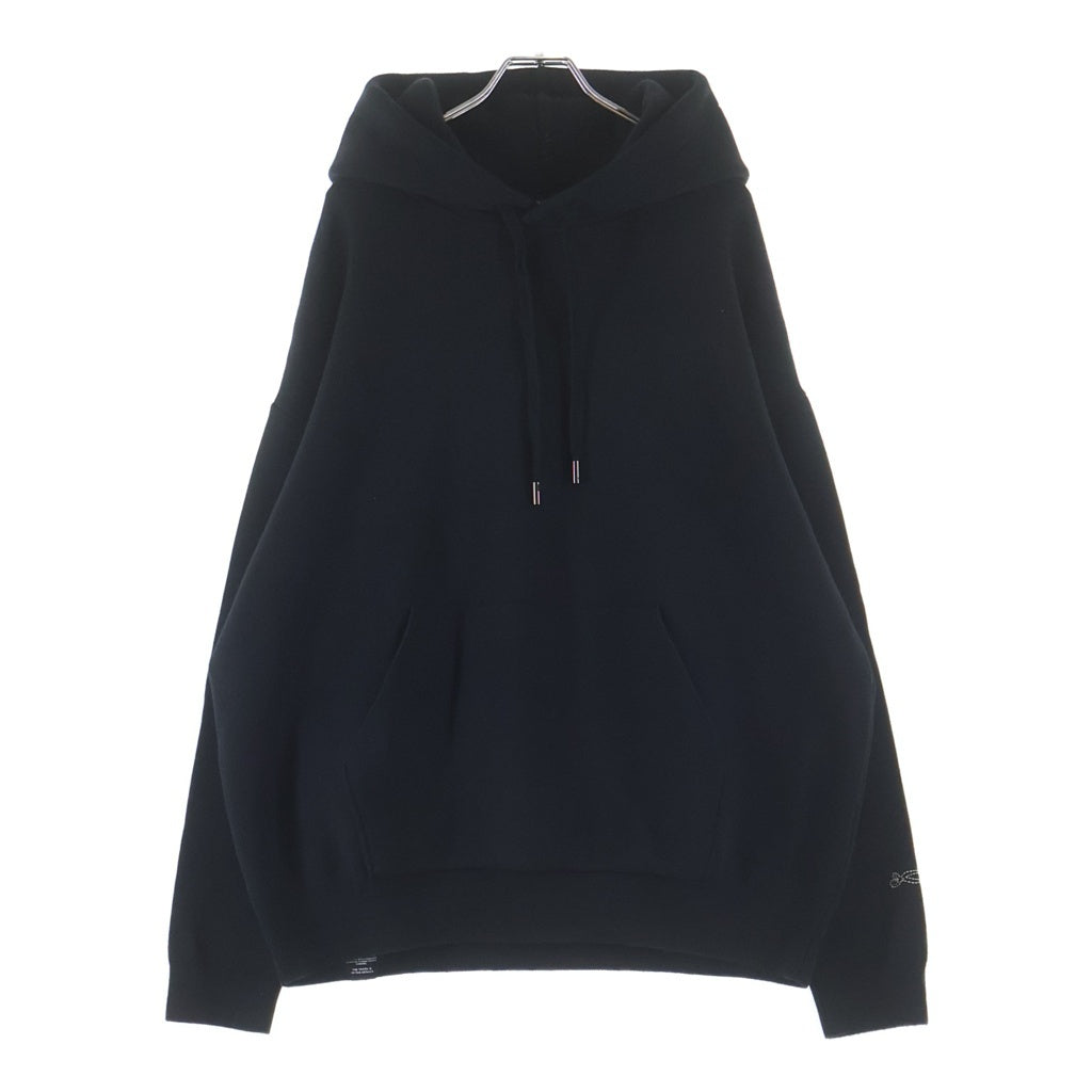DENHAM(デンハム) PRM KNIT HOODY ニットプルオーバーパーカー ブラック 01-23-09-71-011